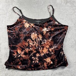 Liverpool Los Angeles Knit Camisole Fire Opal Burnout Velvet Burnout Tank XL‎